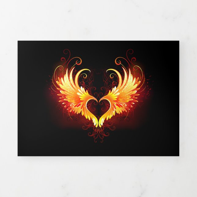 Angel Fire Heart with Wings Tri-Fold Programme (Cover)