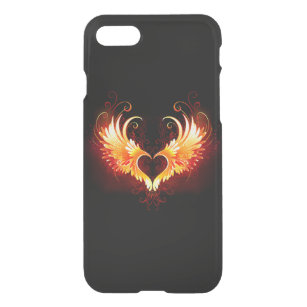 Angel Fire Heart with Wings iPhone SE/8/7 Case