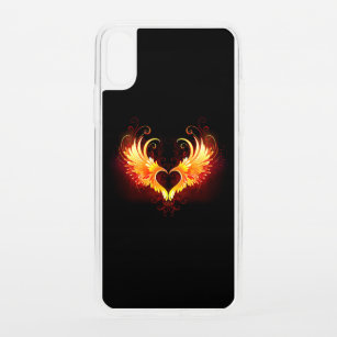 Angel Fire Heart with Wings iPhone XS Case