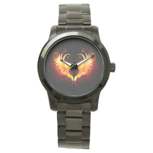 Angel Fire Heart with Wings Watch