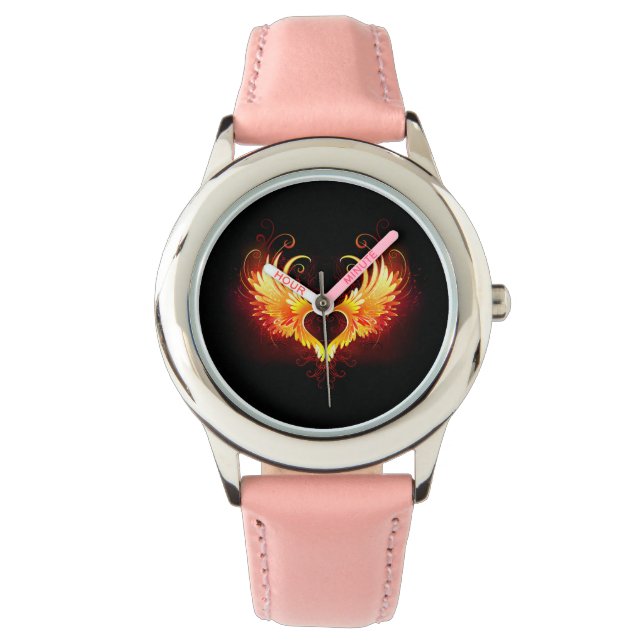 Angel Fire Heart with Wings Watch (Front)