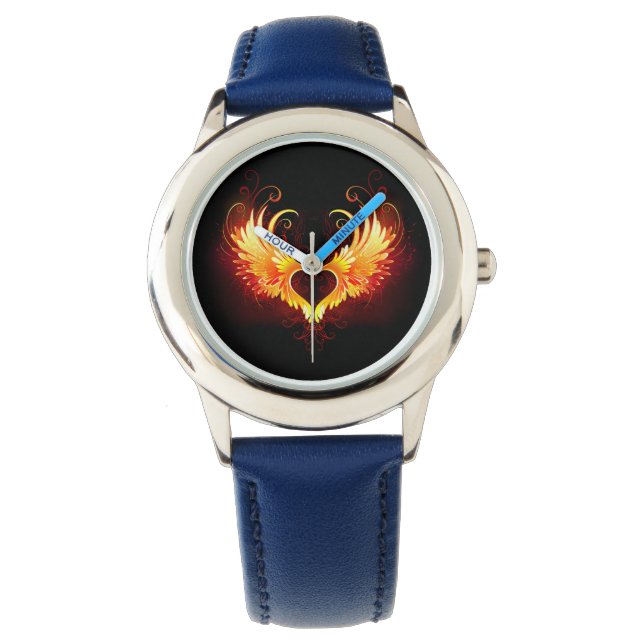 Angel Fire Heart with Wings Watch (Front)