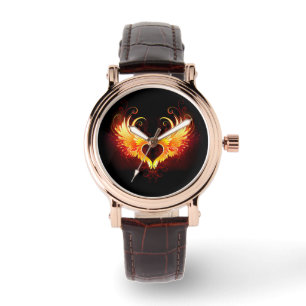 Angel Fire Heart with Wings Watch