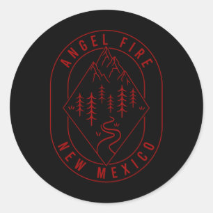 Angel Fire Mountains New Mexico Hiking Outdoors Mi Classic Round Sticker