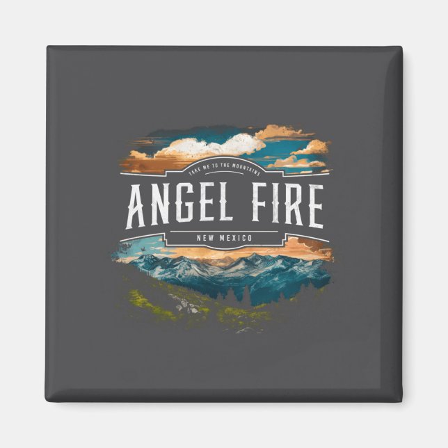 Angel Fire Mountains New Mexico Hiking Outdoors Vi Magnet (Front)