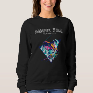 Angel Fire New Mexico  Retro Skier Sweatshirt