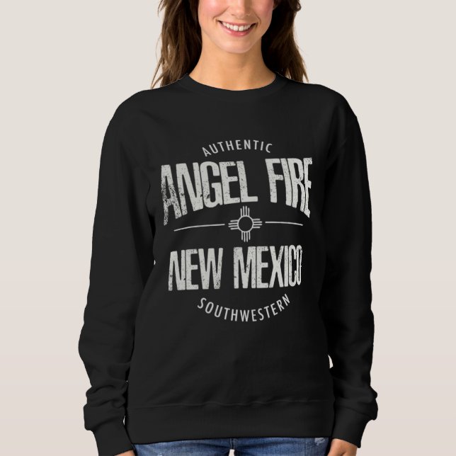 Angel Fire New Mexico Southwestern USA Ski Village Sweatshirt (Front)