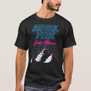 Angel Fire New Mexico USA Ski Resort 1980s Retro T-Shirt