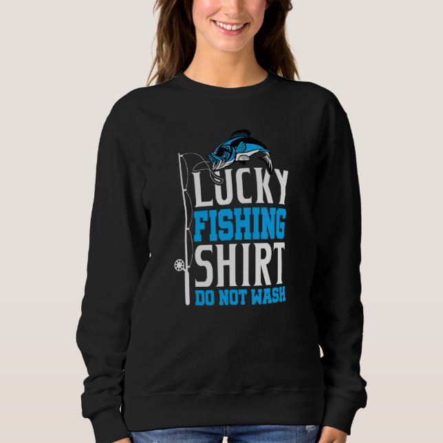 Angel Fischer Lucky Charm For Real Anglers Sweatshirt (Front)
