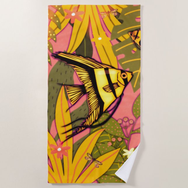 Angel Fish Beach Towel (Front)