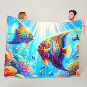 Angel Fish Fleece Blanket
