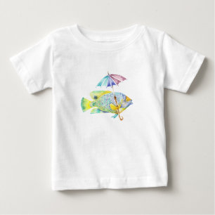 Angel Fish With Umbrella Baby T-Shirt