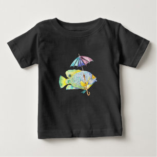 Angel Fish With Umbrella Baby T-Shirt