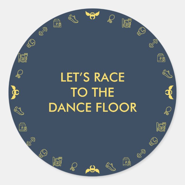 Angel Fitness Collab Classic Round Sticker (Front)