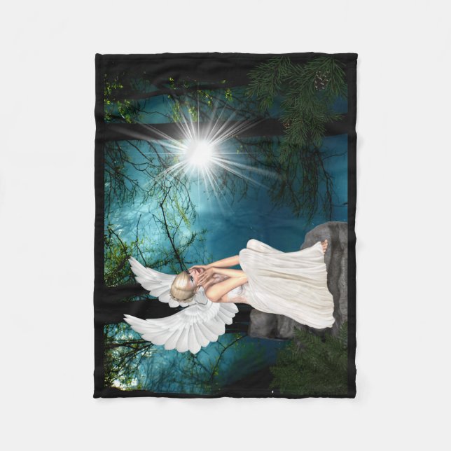 Angel Fleece Blanket - "The Conversation" (Front)