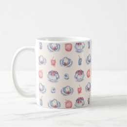 Angel Food Cake Toile Coffee Mug