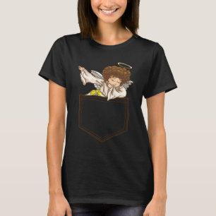 Angel For Men Women Cool Dabbing Cherub In Pocket T-Shirt