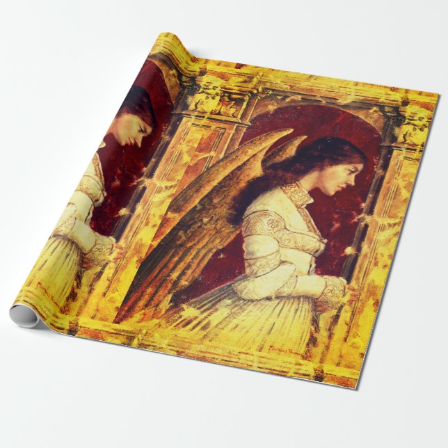 Angel Fresco Painting Wrapping Paper (Unrolled)