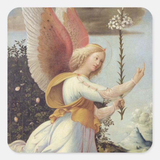 Angel Gabriel Square Sticker (Front)