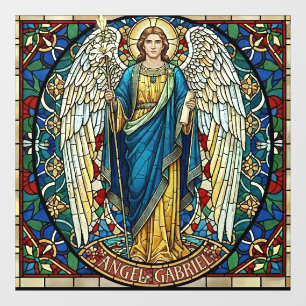 Angel Gabriel Stained Glass Style Archangel Art