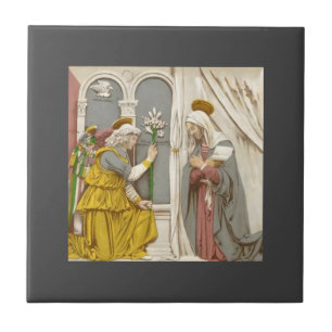 Angel Gabriel The Annunciation To Mary  Ceramic Tile