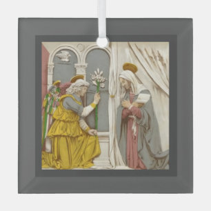 Angel Gabriel The Annunciation To Mary Glass Tree Decoration