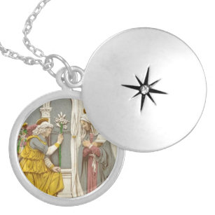 Angel Gabriel The Annunciation To Mary Locket Necklace