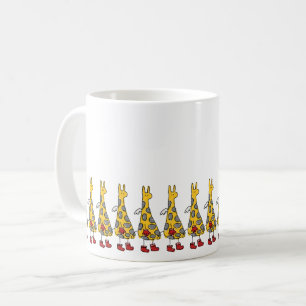 Angel Giraffes Marching Coffee Mug