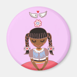 Angel Girl (Afro) Magnet