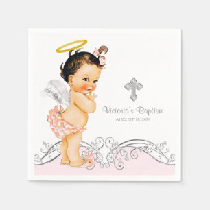 Angel Girl Baptism Christening Napkin