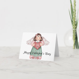 Angel Girl Cute Valentine's Day Greeting Card