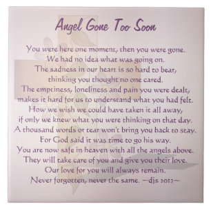 Angel Gone Too Soon Ceramic Tile