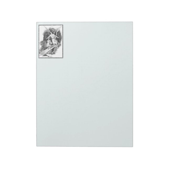 Angel Guarding A Girl Child Notepad (Rotated)