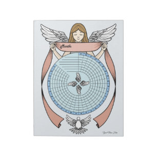 Angel Habit Tracker Custom Notepad