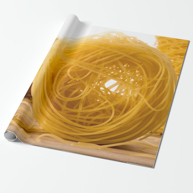 Angel Hair Pasta Wrapping Paper (Unrolled)