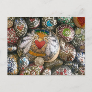 Angel Heart Rock & Silver Shell Post Card