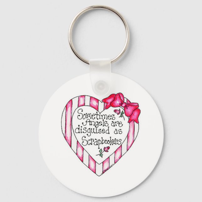 Angel Heart Scrapbooker Key Ring (Front)