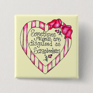 Angel Heart Scrapbooker Tshirts and Gifts 15 Cm Square Badge