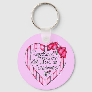 Angel Heart Scrapbooker Tshirts and Gifts Key Ring