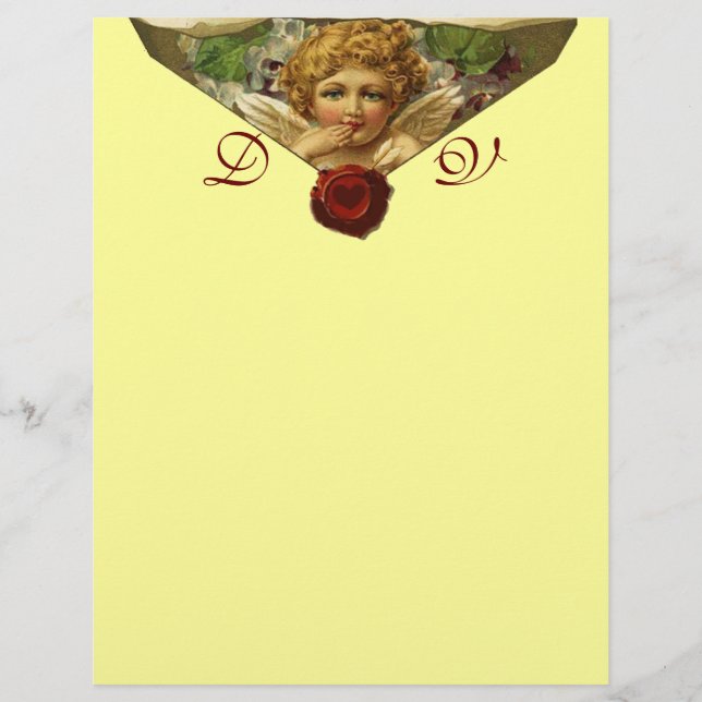 ANGEL HEART WAX SEAL Monogram Yellow (Front)