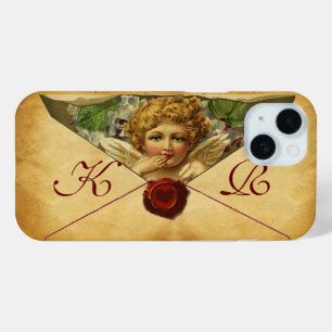 ANGEL HEART WAX SEAL PARCHMENT Monogram iPhone 15 Case