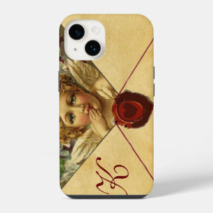 ANGEL HEART WAX SEAL PARCHMENT Monogram iPhone 14 Case