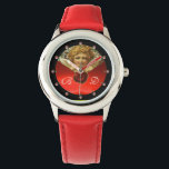 ANGEL HEART WAX SEAL RED RUBY GEMSTONE MONOGRAM WATCH<br><div class="desc">Elegant , classic and classy design with a romantic winged cupid, red wax seal, heart and arrow with 3D pink gem stones,  suitable for Valentine's Day,  romantic engagements, weddings, Christmas holidays .</div>