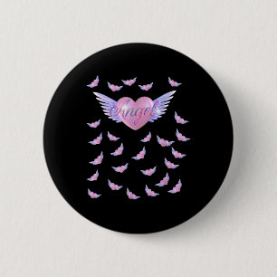 Angel Heart With Wings 6 Cm Round Badge