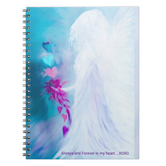 Angel hearts spiral notebook