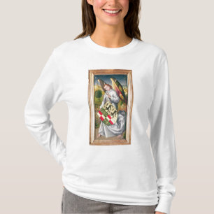 Angel holding a shield with two leopards T-Shirt