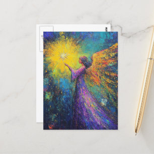 Angel holding a Star Postcard