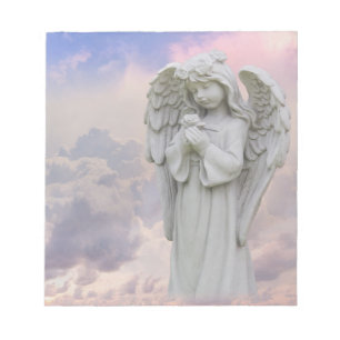 Angel Holding Flower Notepad
