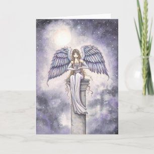 Angel Holding Star Fantasy Art by Molly Harrison Holiday Card