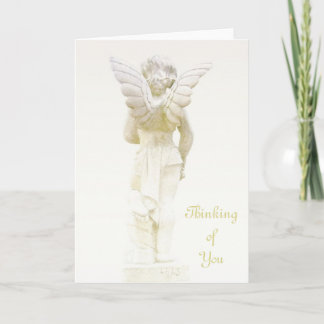 Angel Holy Cross White Angel Thinking of You Card